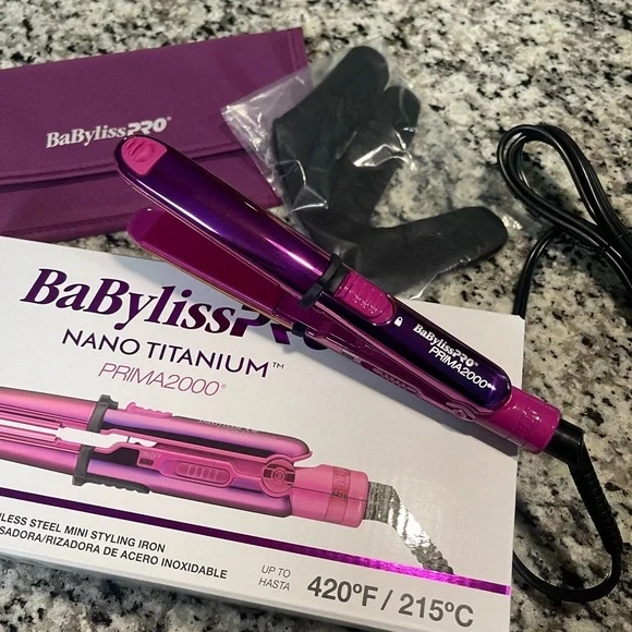 BaBylissPRO Nano Titanium Prima2000 Flat Iron Mini LIMITED Edition - Picture 8 of 9